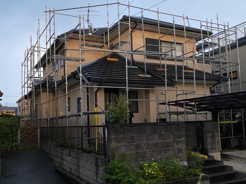 【足場設置工事】設置中