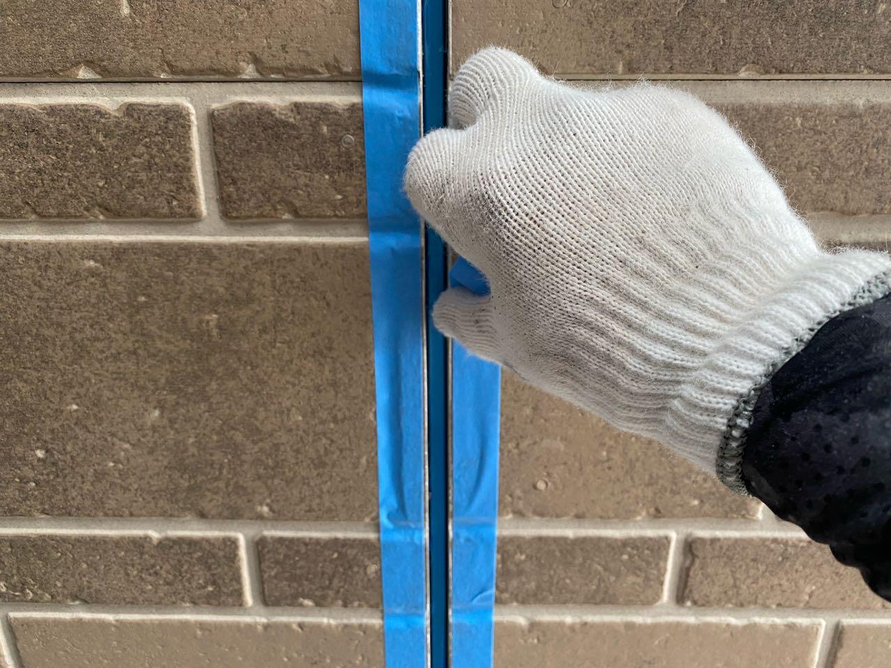 【シーリング工事】マスキング貼り