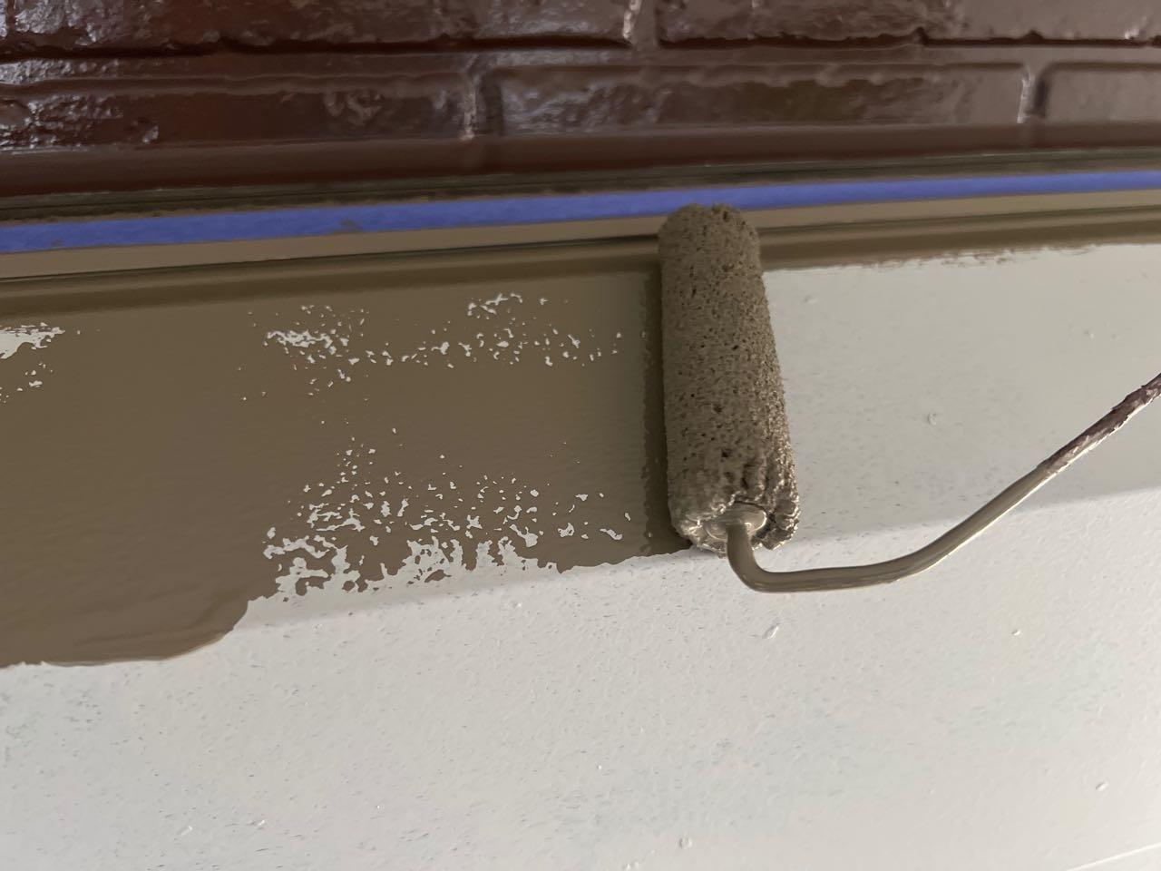 【シャッターボックス塗装】上塗り