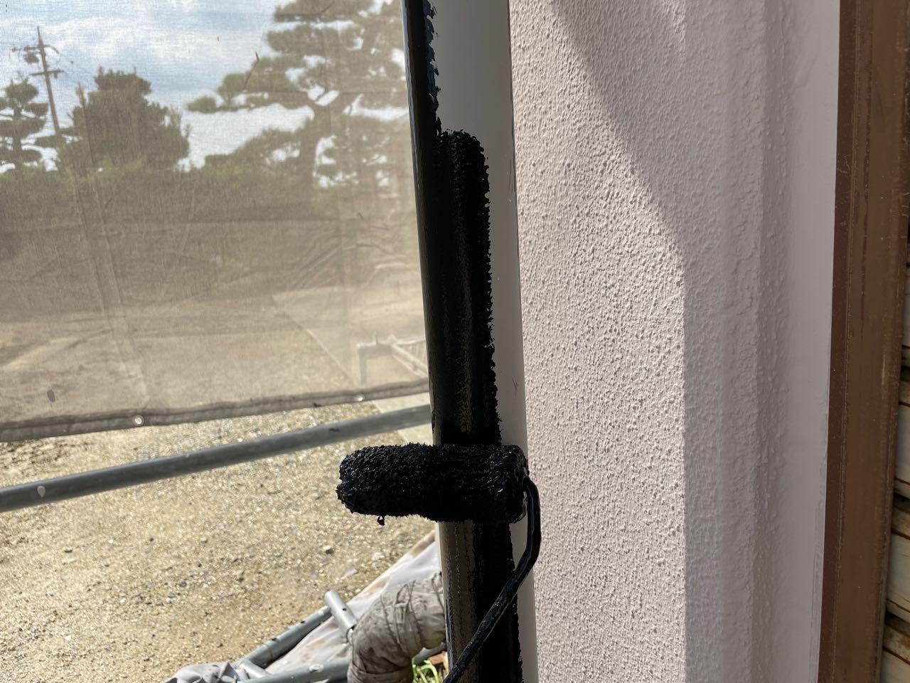 【雨樋塗装】下塗り