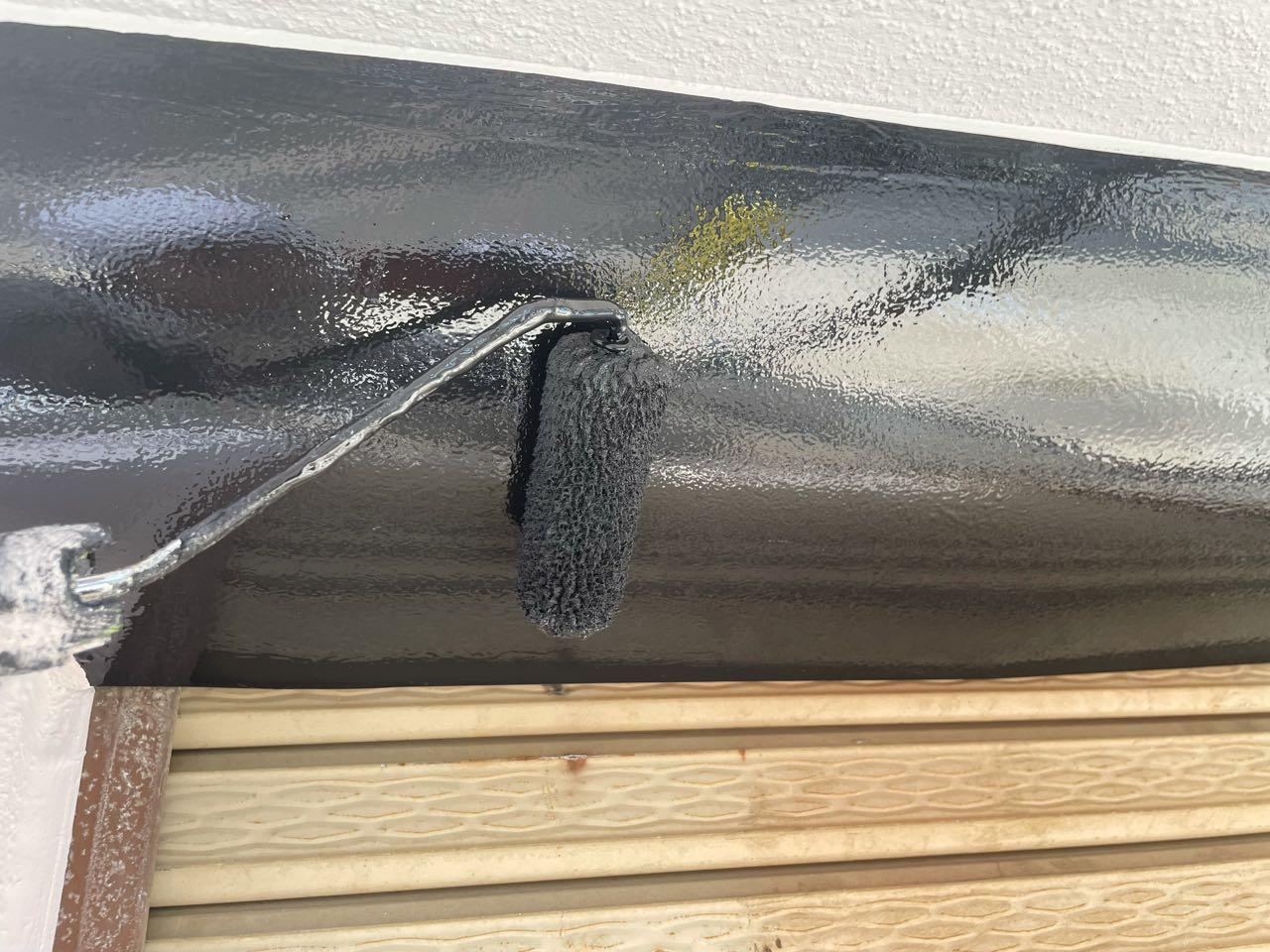 【シャッターボックス塗装】上塗り