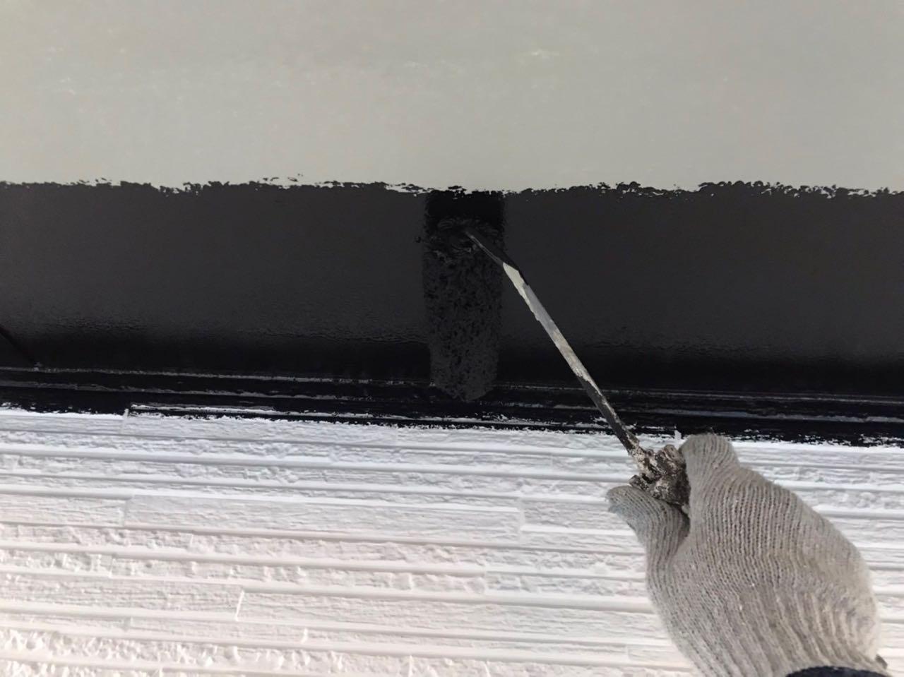 【軒天塗装】上塗り