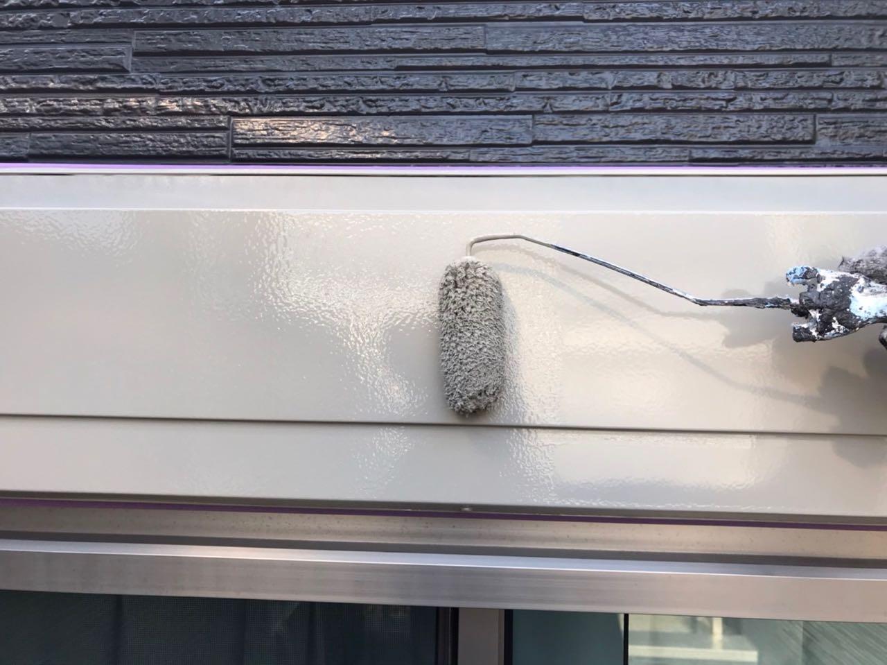 【シャッターボックス塗装】上塗り