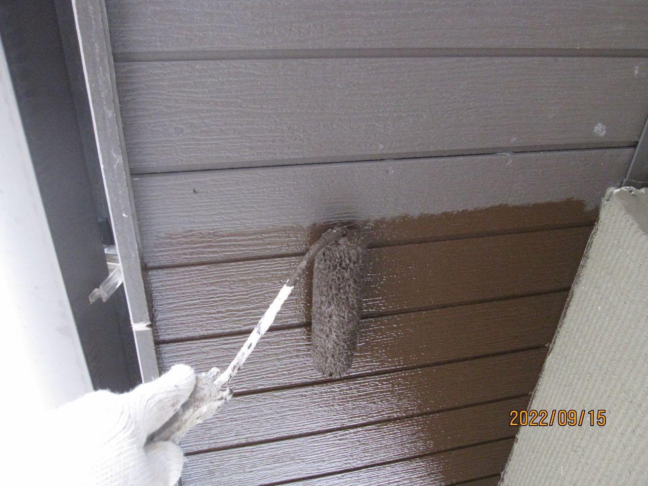 【軒天塗装】下塗り