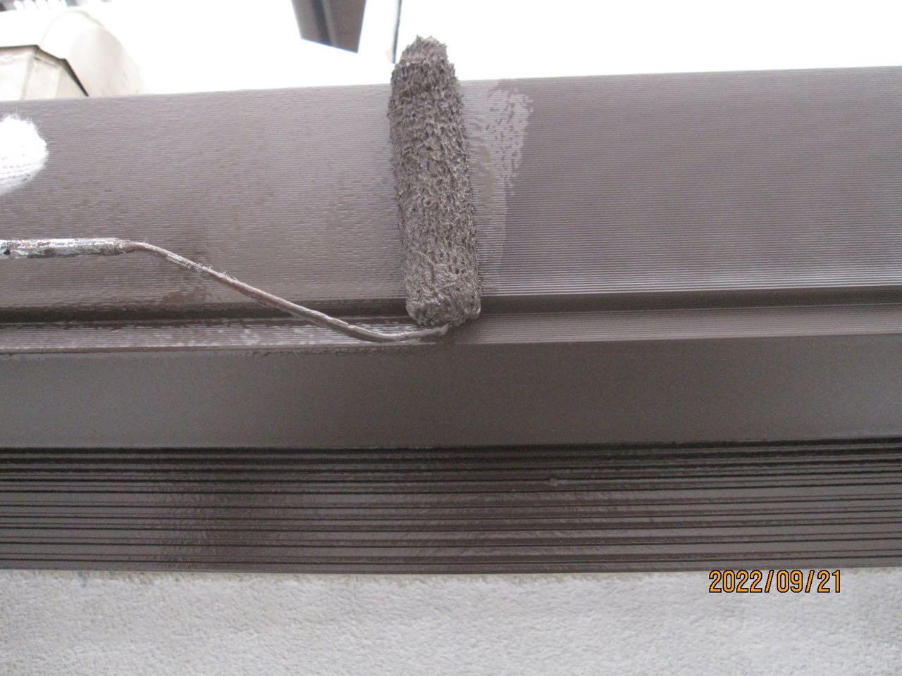 【雨樋塗装】上塗り