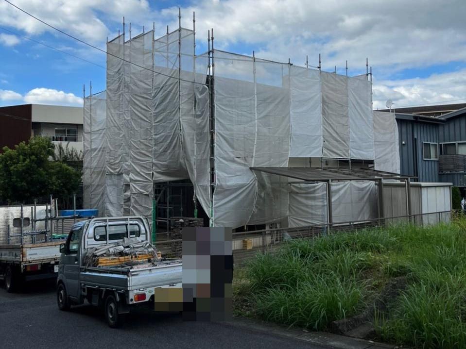 【足場設置工事】設置中