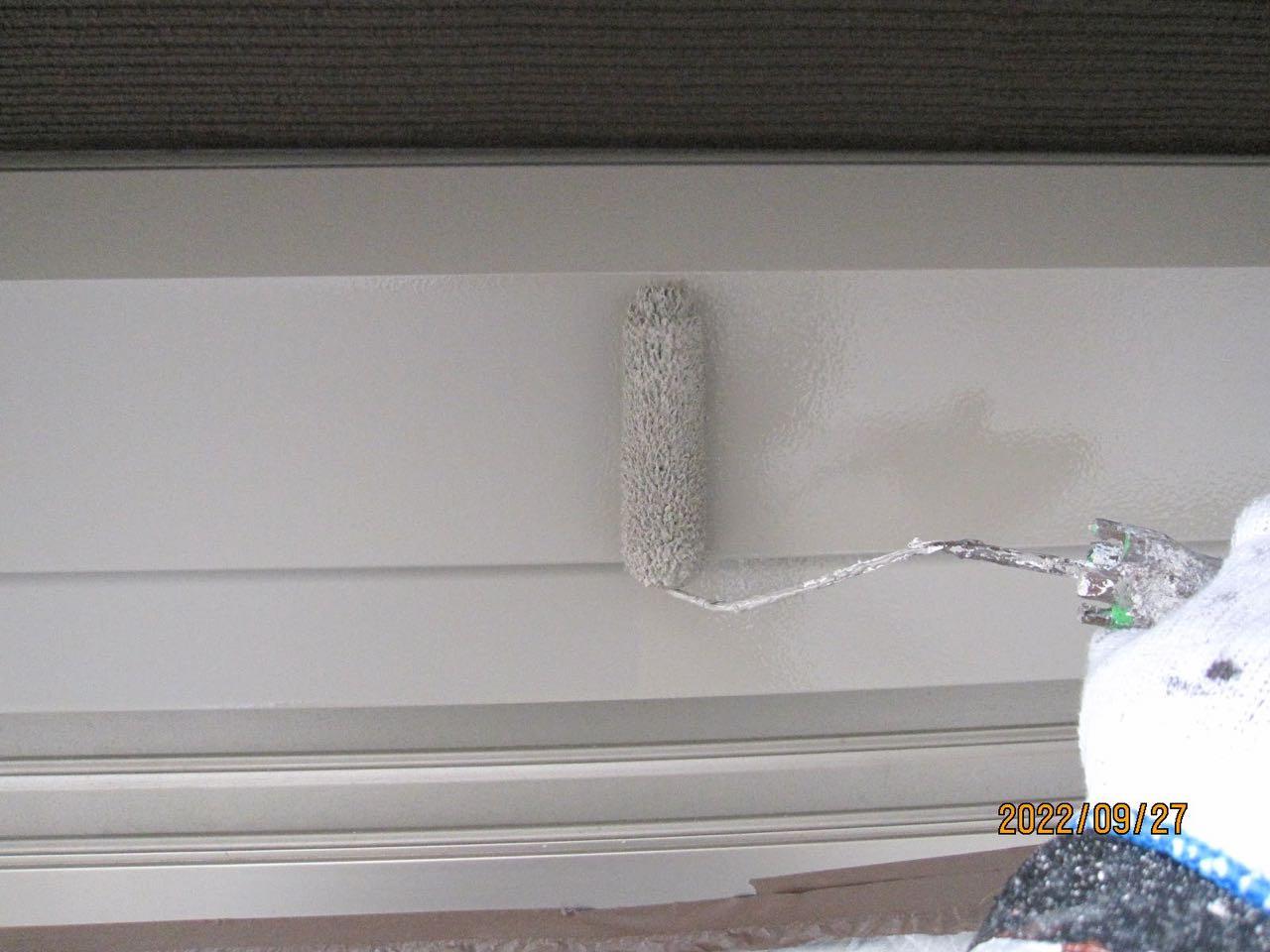 【シャッターボックス塗装】上塗り