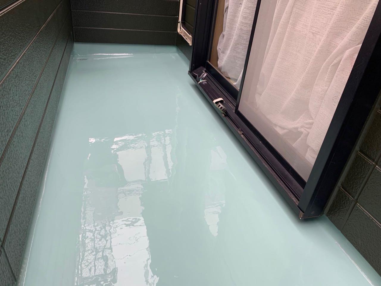 【防水工事】ウレタン防水塗布1回目