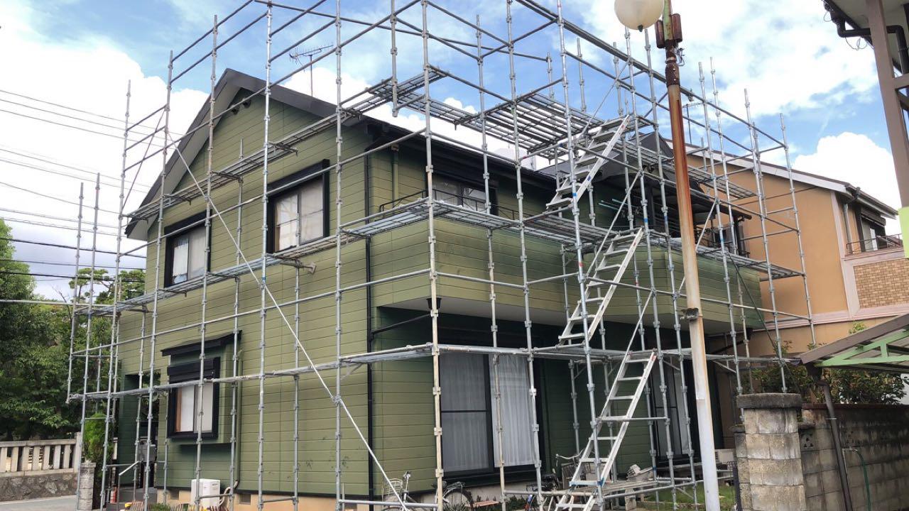 【足場設置工事】設置中