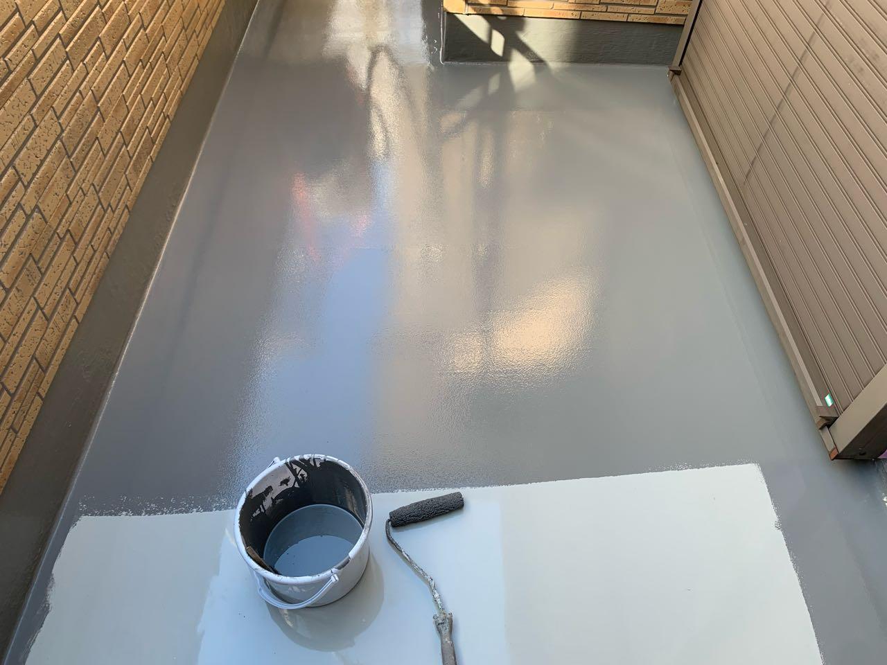 【防水工事】トップコート塗布