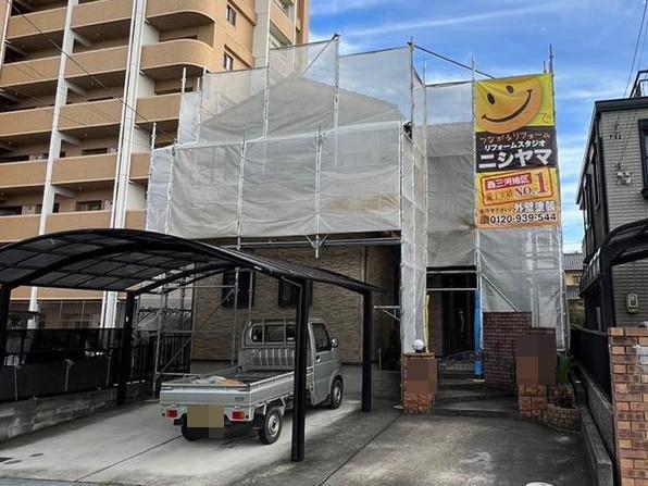 【足場設置工事】設置中