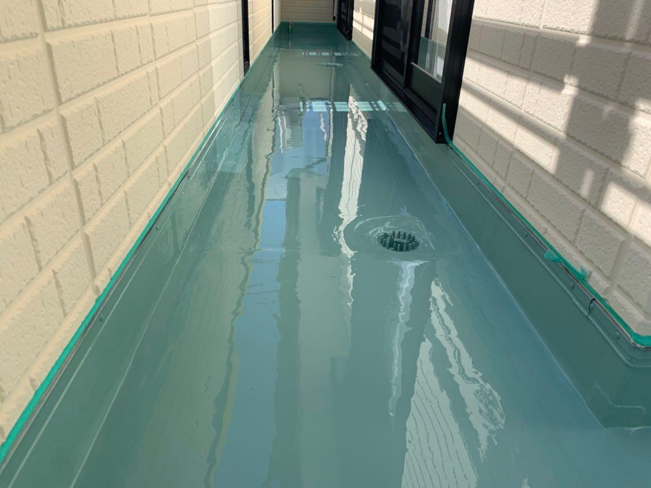 【防水工事】ウレタン防水塗布2回目