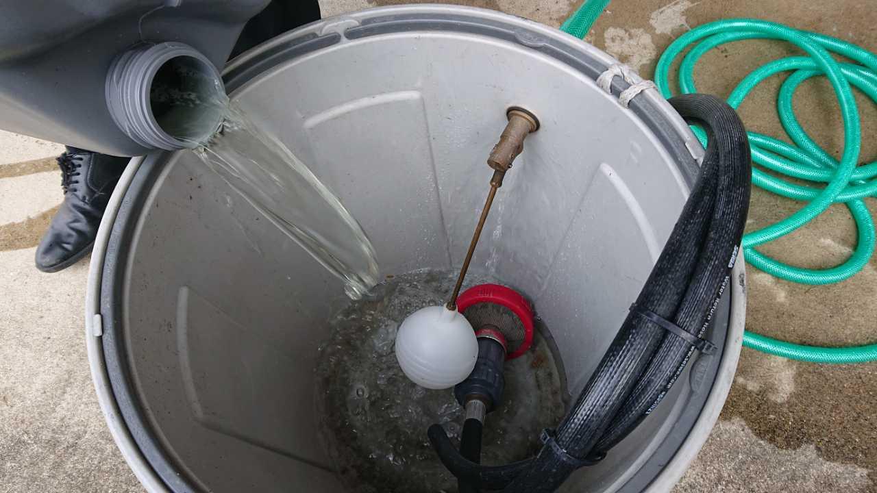 【バイオ洗剤準備】原液混入