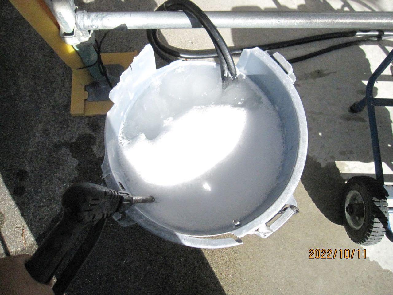 【バイオ洗剤準備】洗浄液攪拌