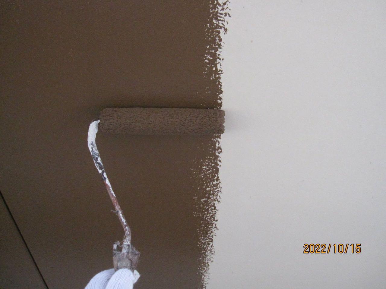 【軒天塗装】下塗り