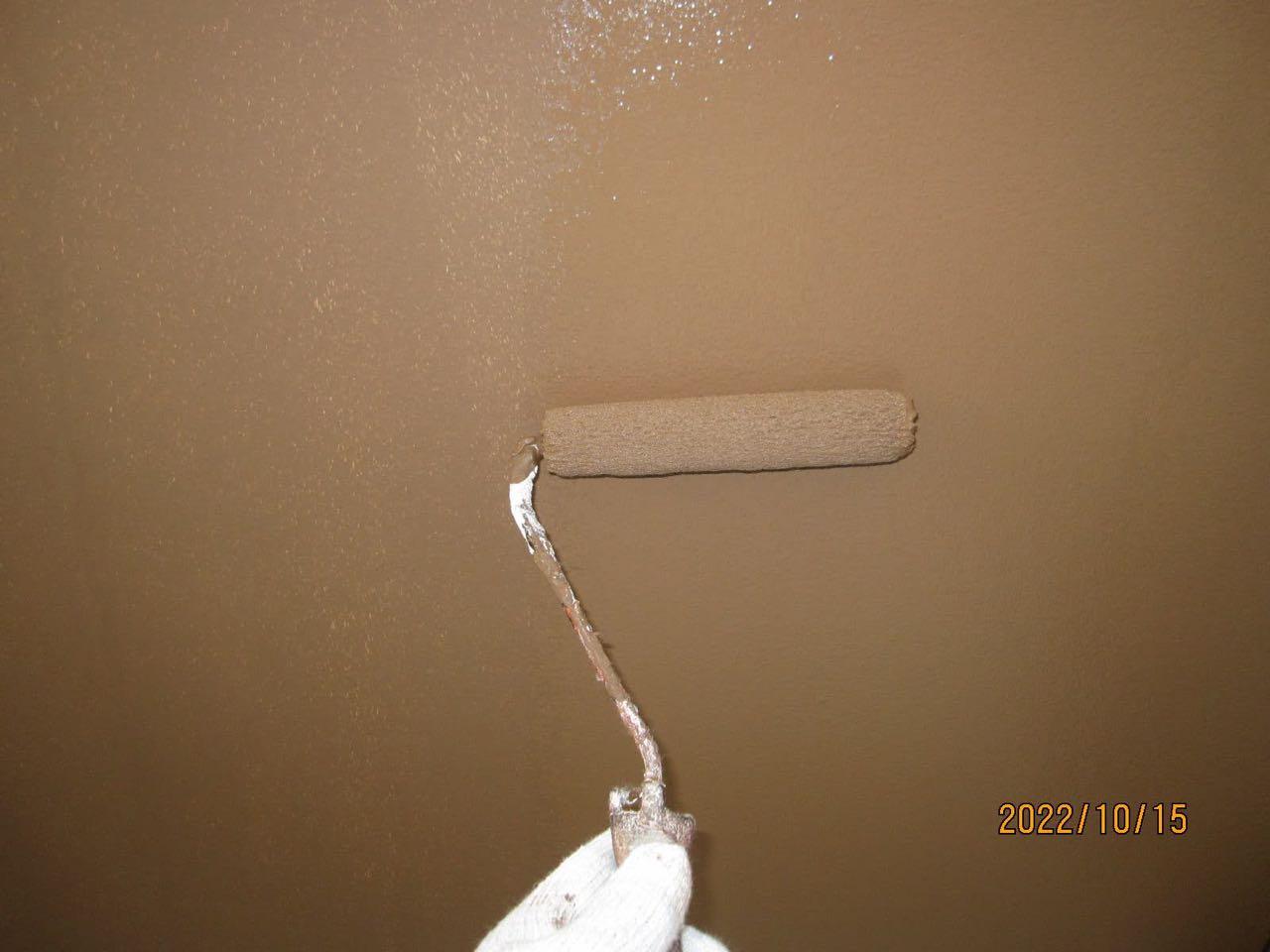 【軒天塗装】上塗り