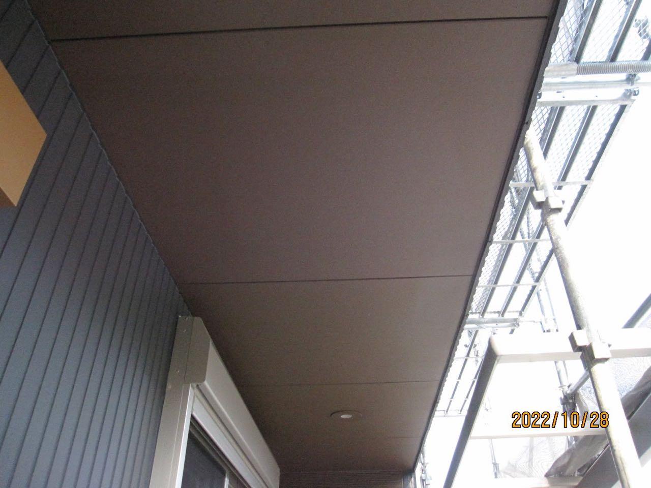 【軒天塗装】完了