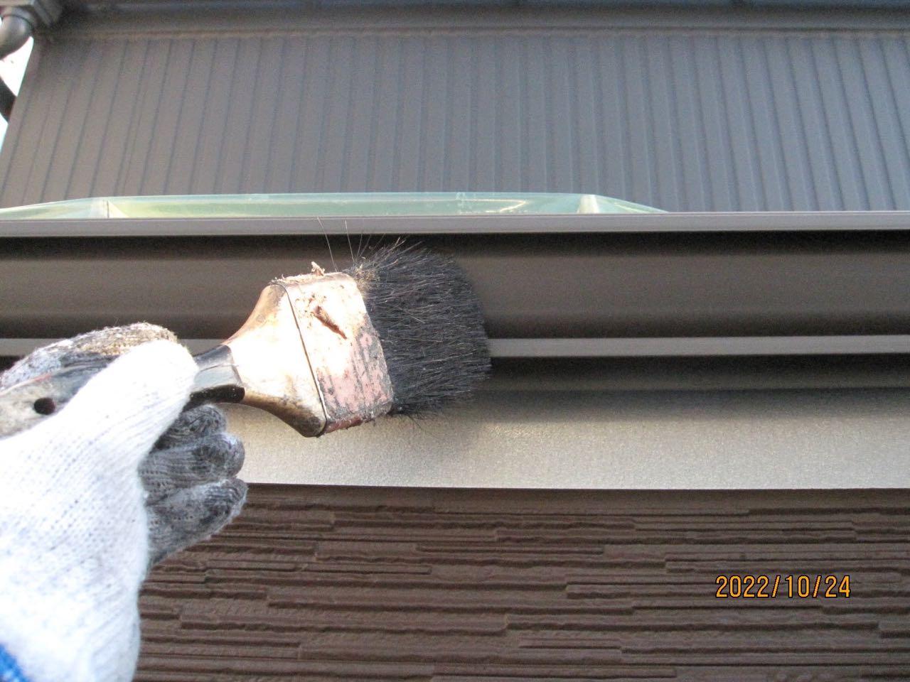 【雨樋塗装】ケレン作業