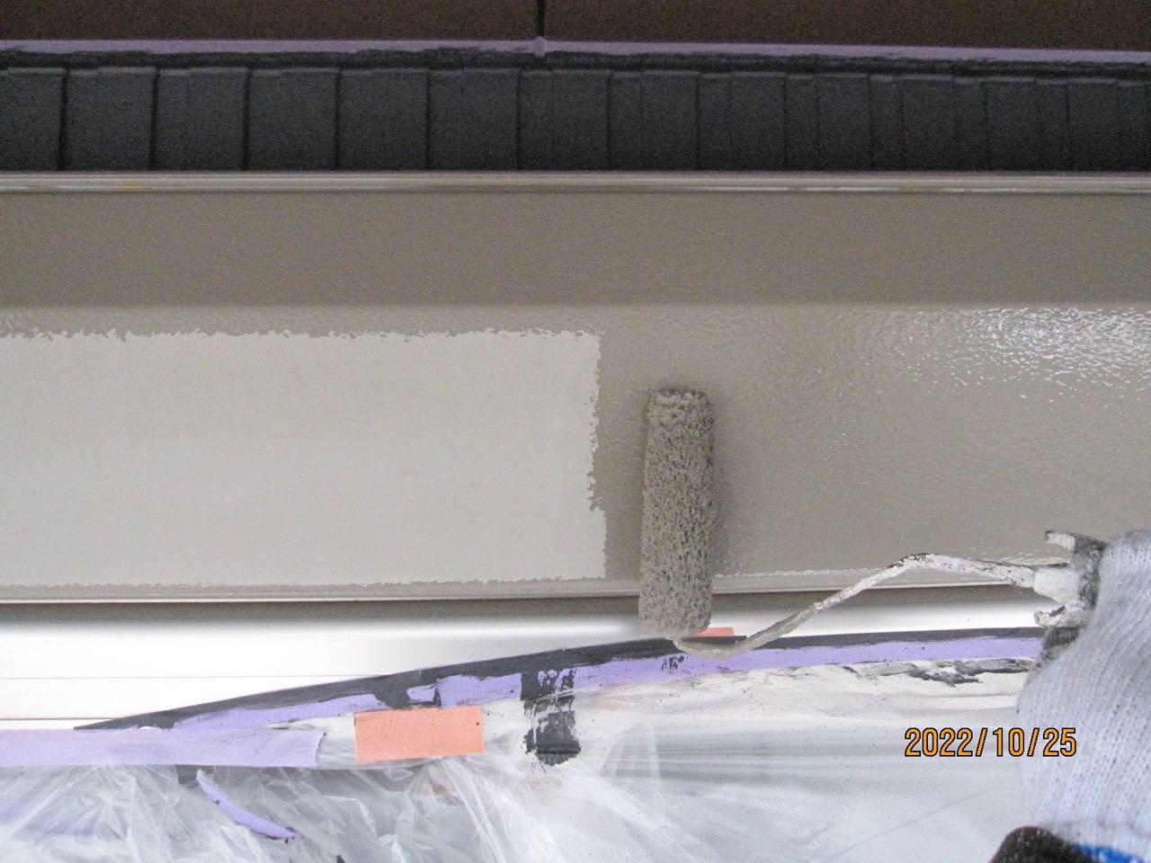 【シャッターボックス塗装】下塗り