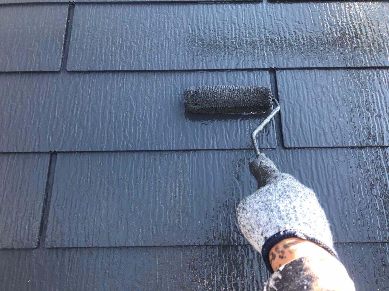 【屋根塗装】上塗り