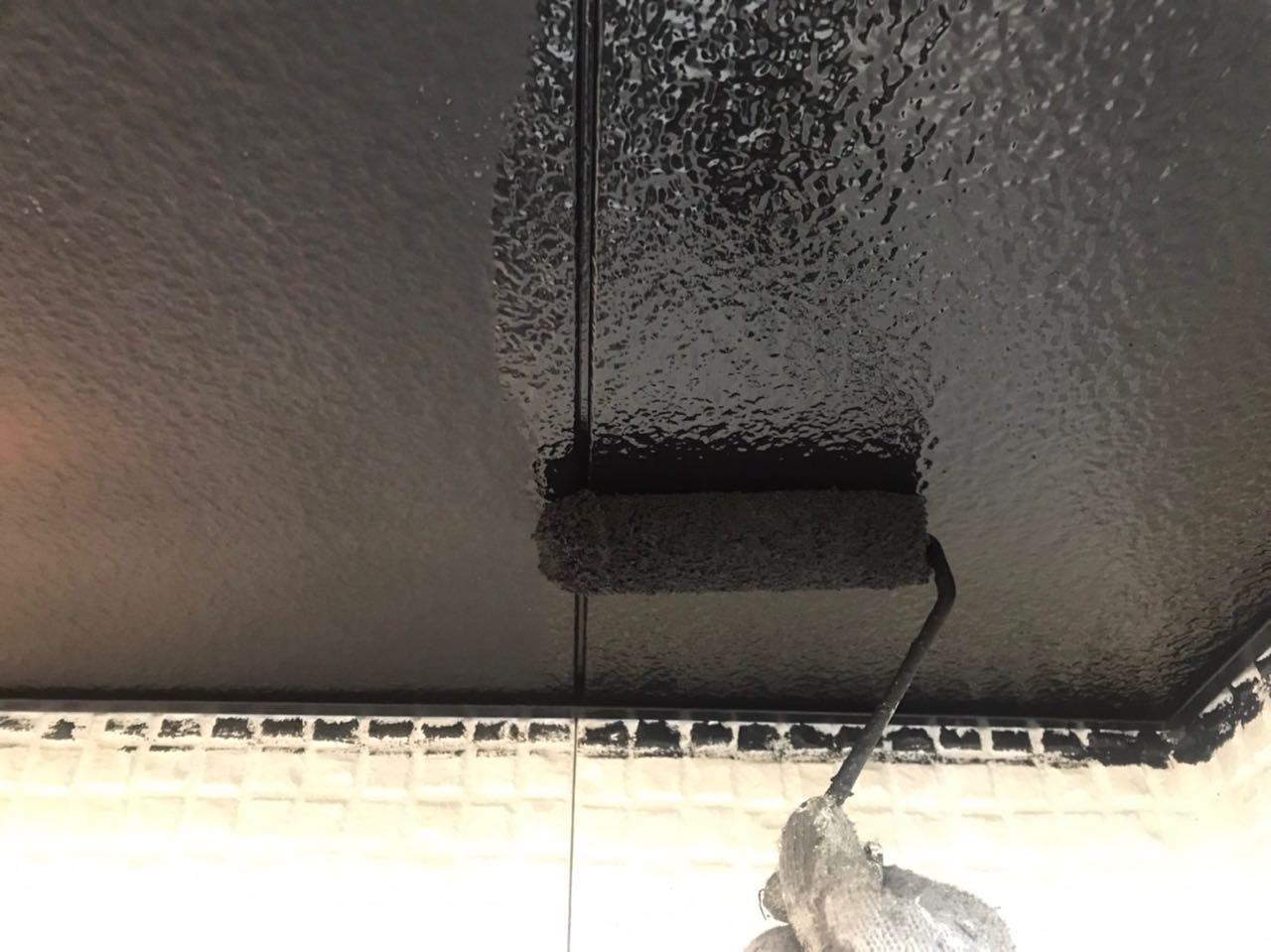 【軒天塗装】上塗り