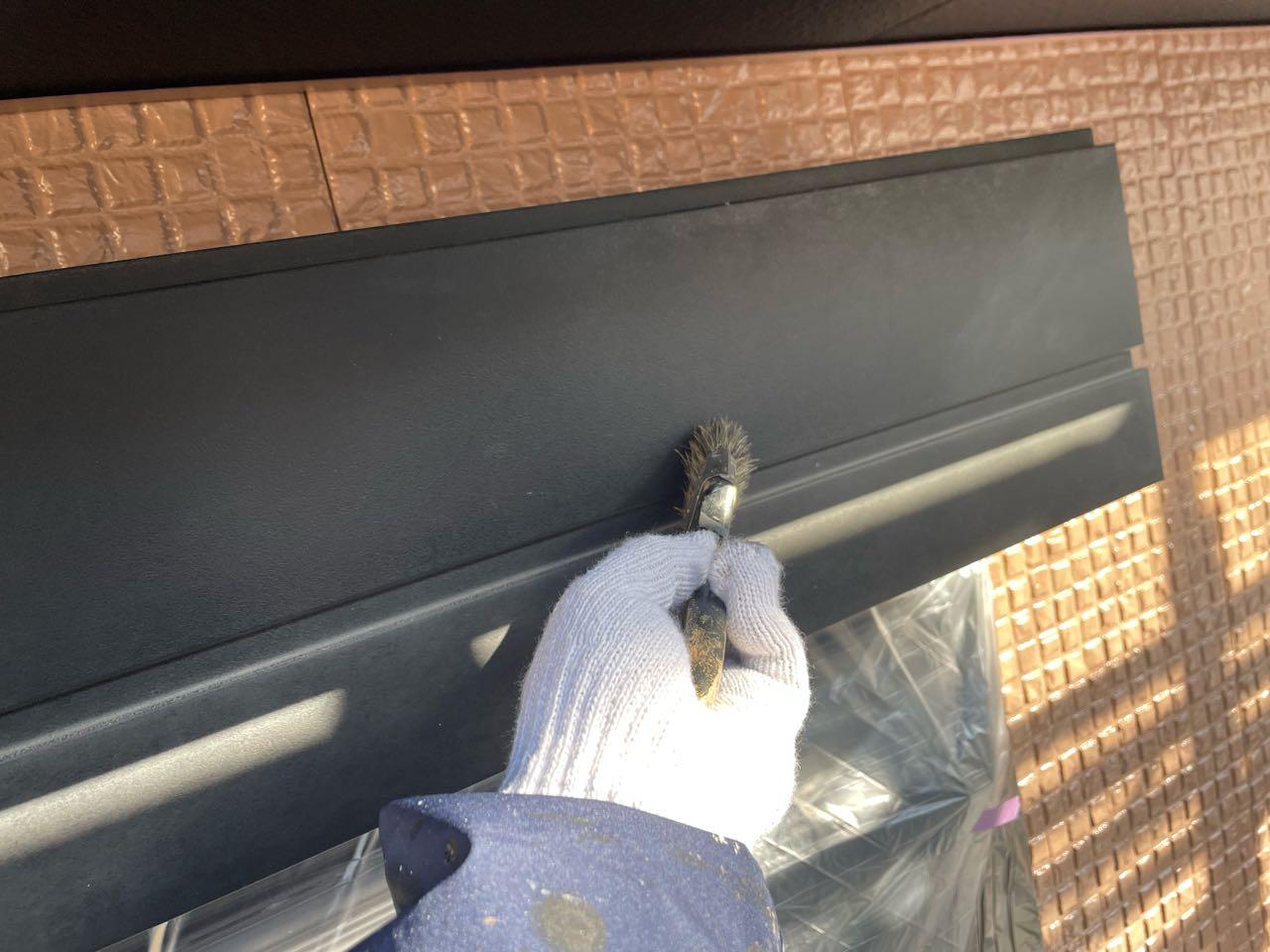 【シャッターボックス塗装】ケレン作業