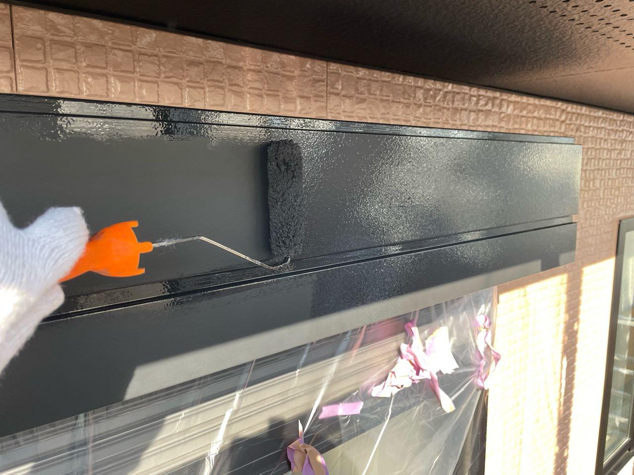 【シャッターボックス塗装】上塗り