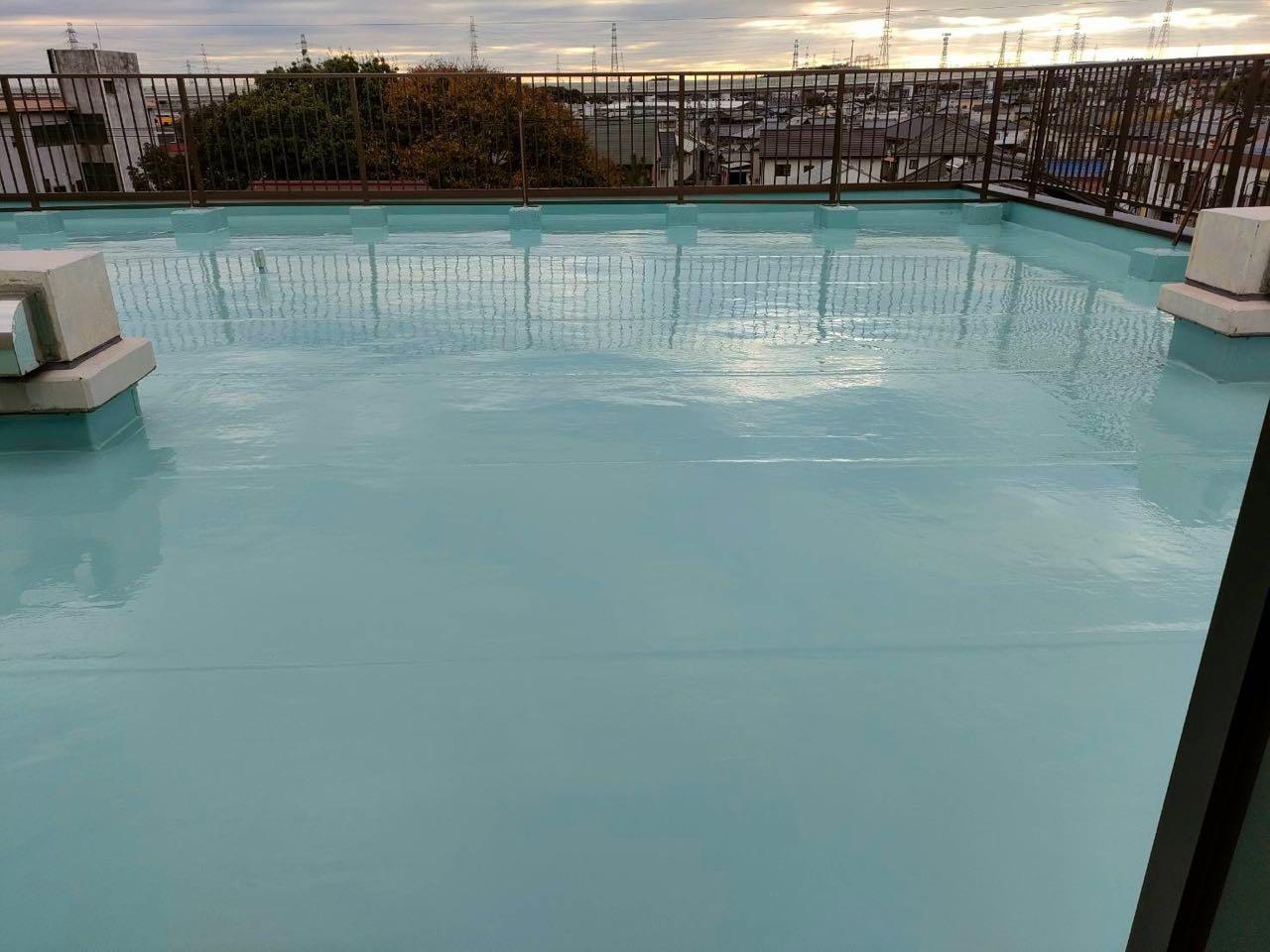 【防水工事】ウレタン防水塗布2回目