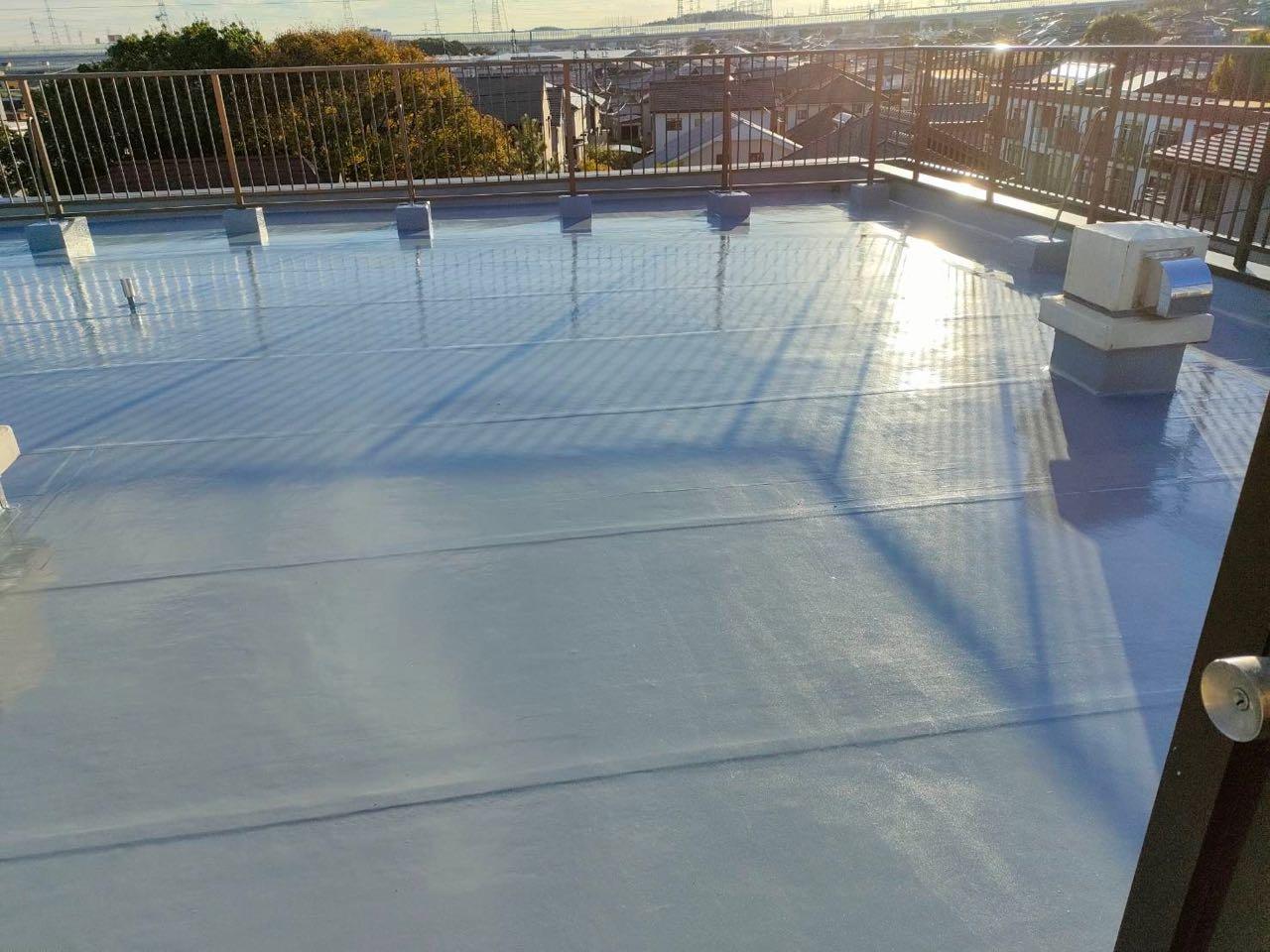 【防水工事】トップコート塗布