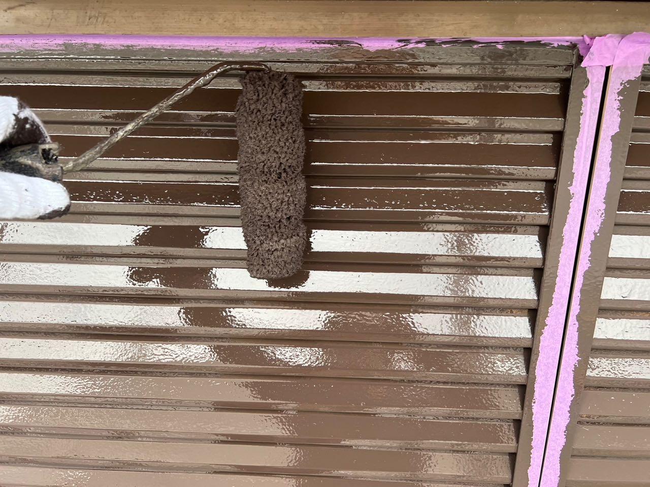 【雨戸塗装】上塗り