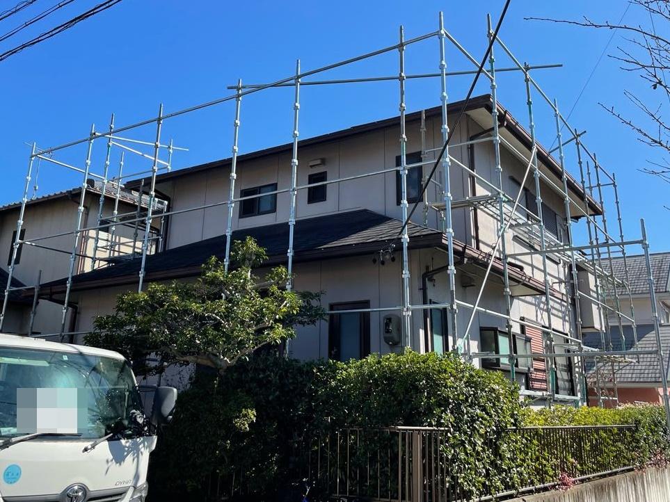 【足場設置工事】設置中