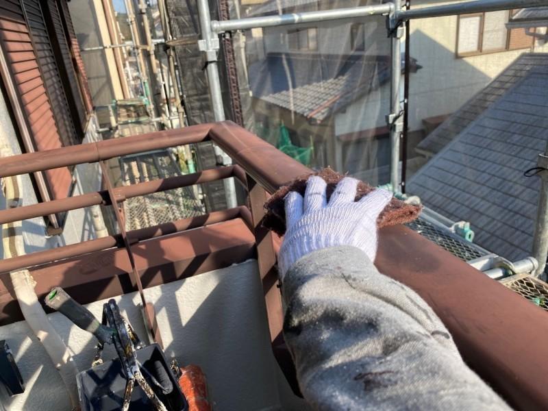 【スリムダクト塗装】ケレン作業