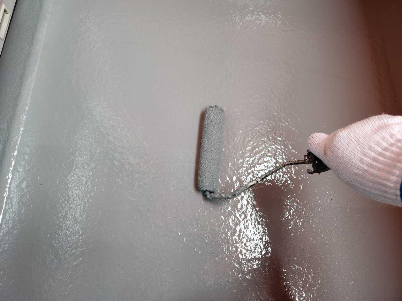 【防水工事】ウレタン防水塗布2回目