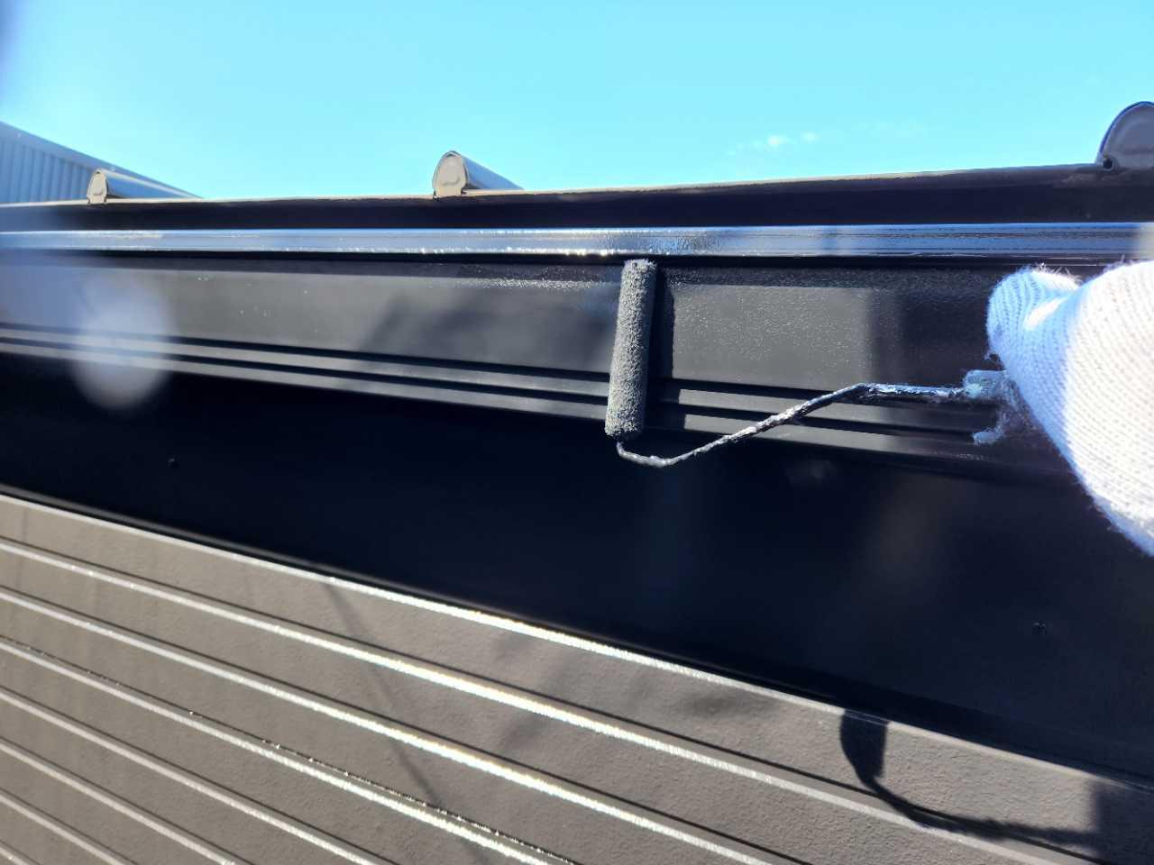 【雨樋塗装】上塗り