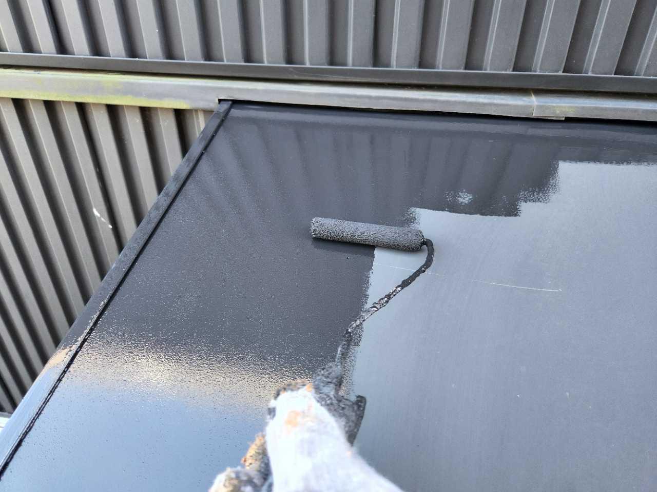 【庇塗装】下塗り