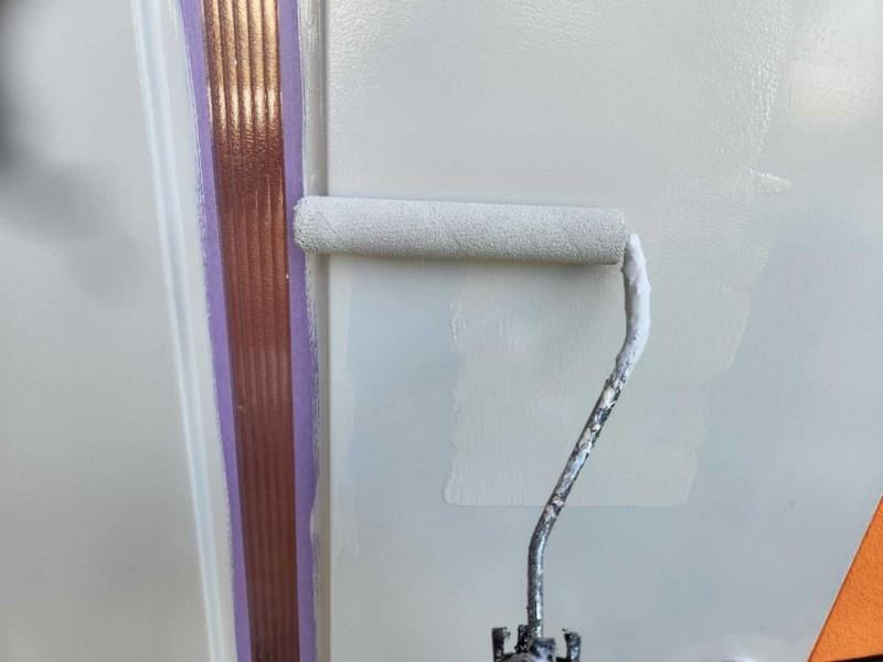 【笠木塗装】上塗り