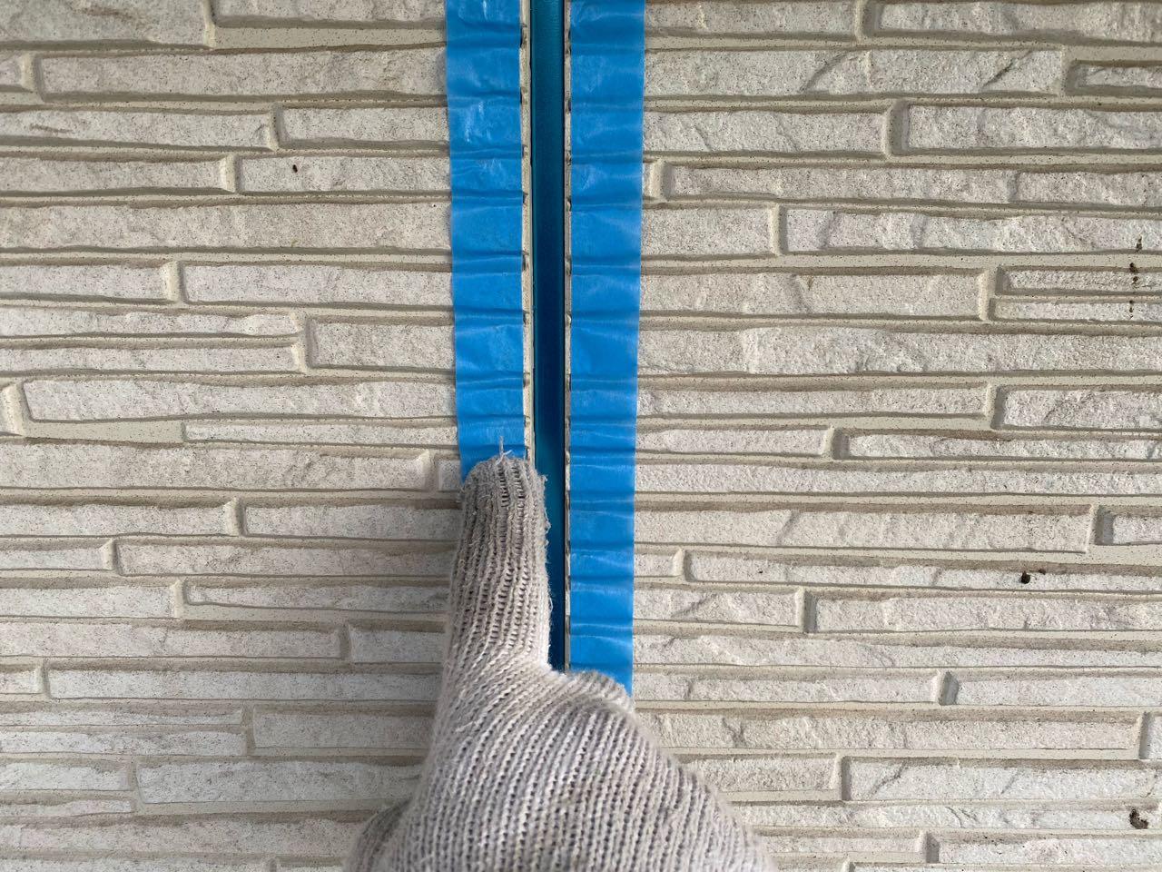 【シーリング工事】マスキング貼り