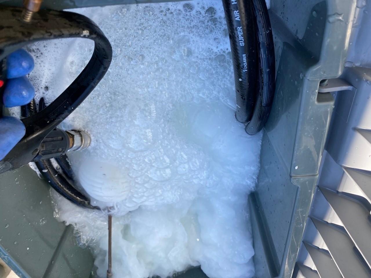 【バイオ洗剤準備】洗浄液攪拌