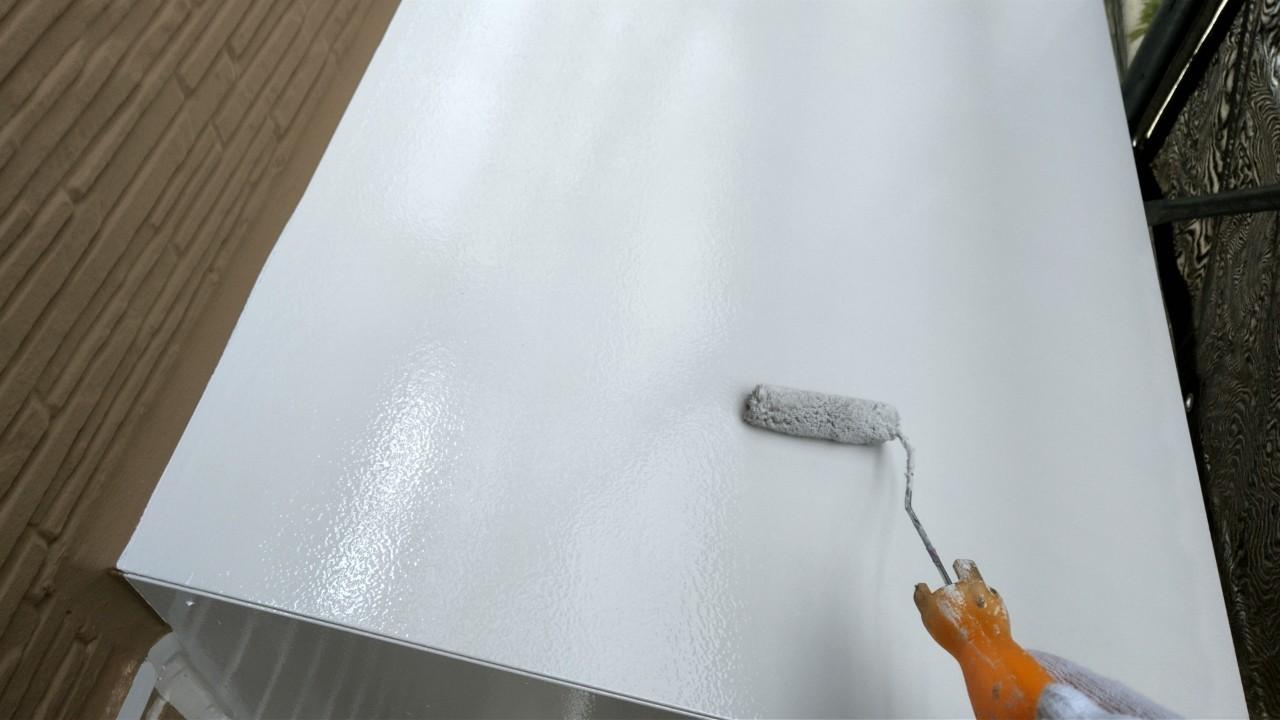 【庇塗装】上塗り