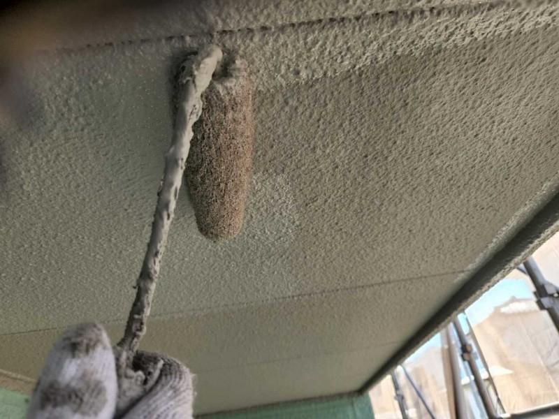 【軒天塗装】上塗り