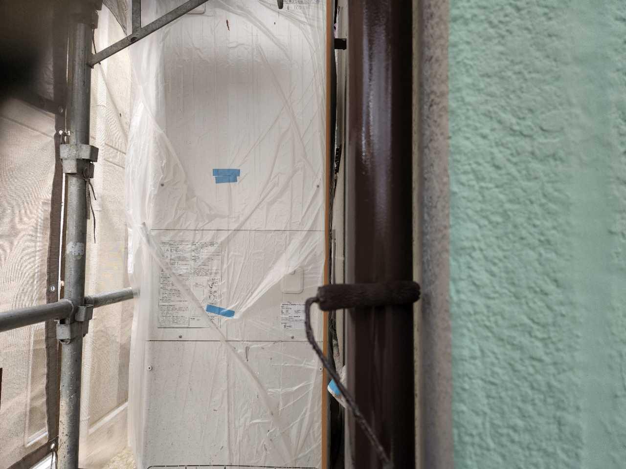 【雨樋塗装】上塗り