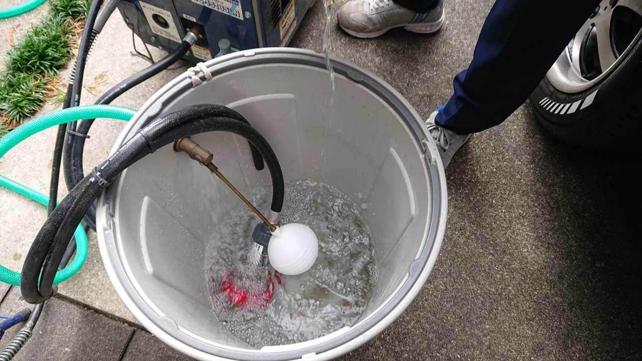 【バイオ洗剤準備】原液混入