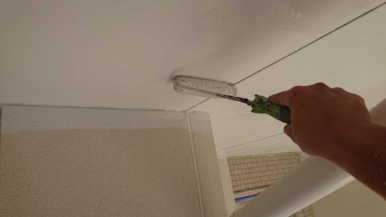 【軒天塗装】上塗り