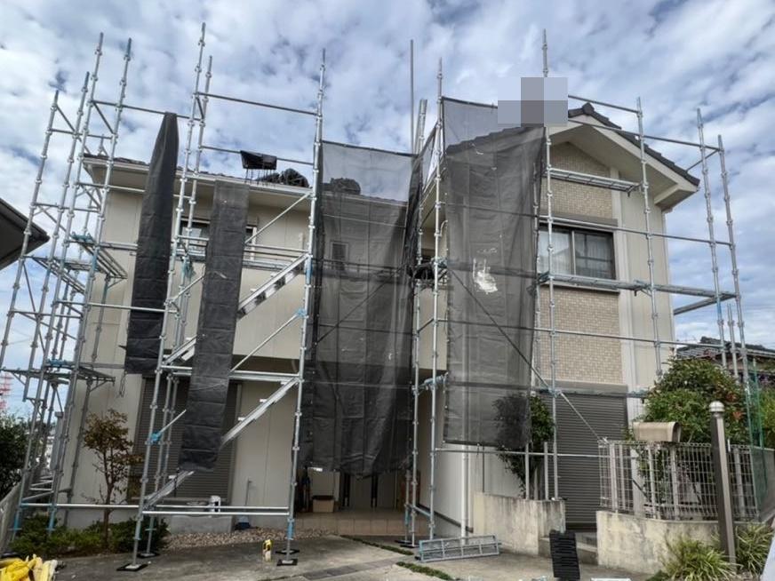 【足場設置工事】設置中