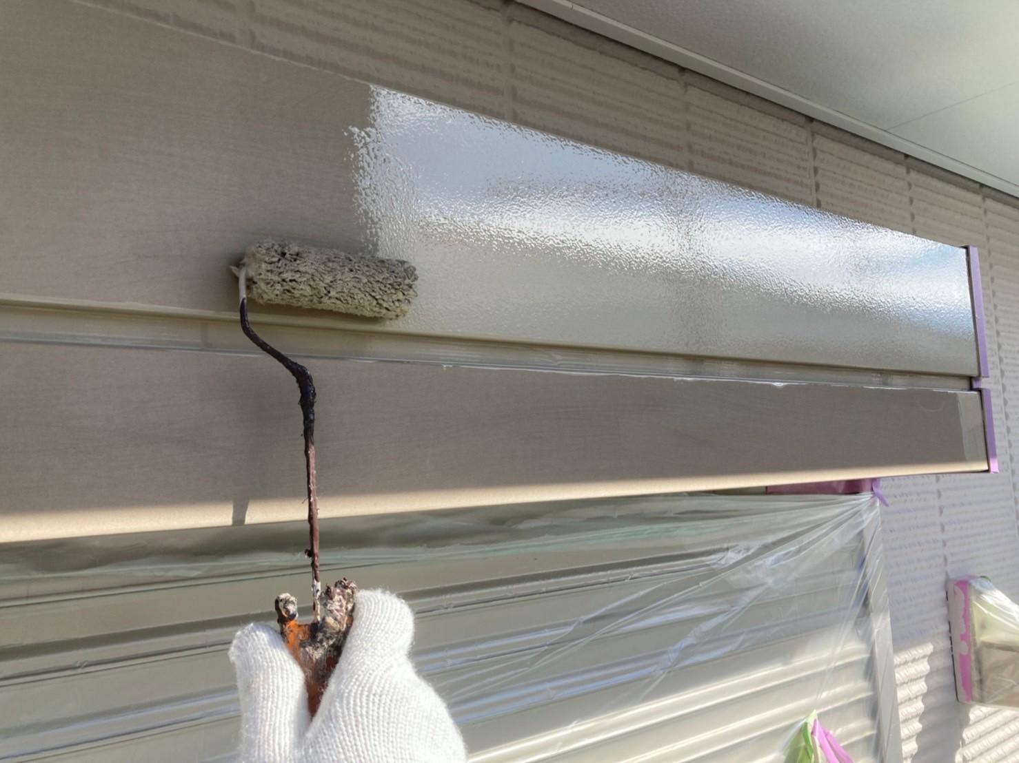 【シャッターボックス塗装】下塗り