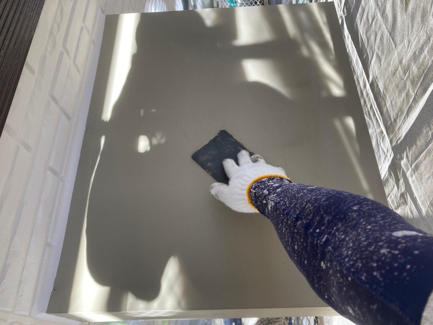 【庇塗装】ケレン作業