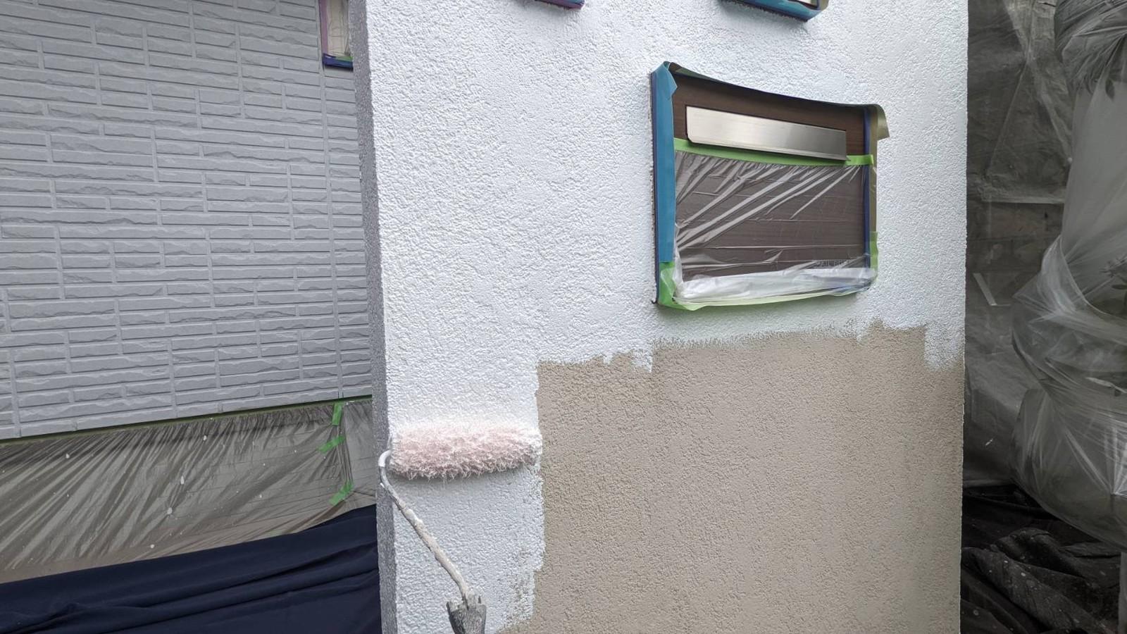 【擁壁塗装】下塗り