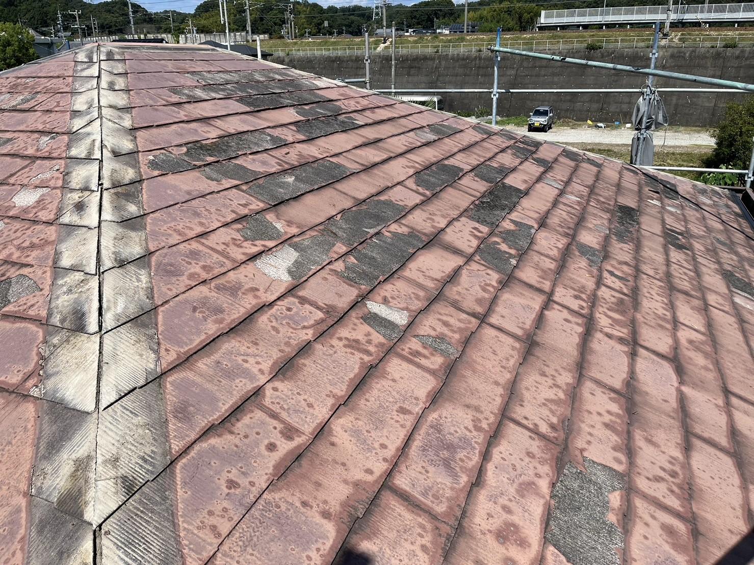 【屋根板金工事】棟撤去