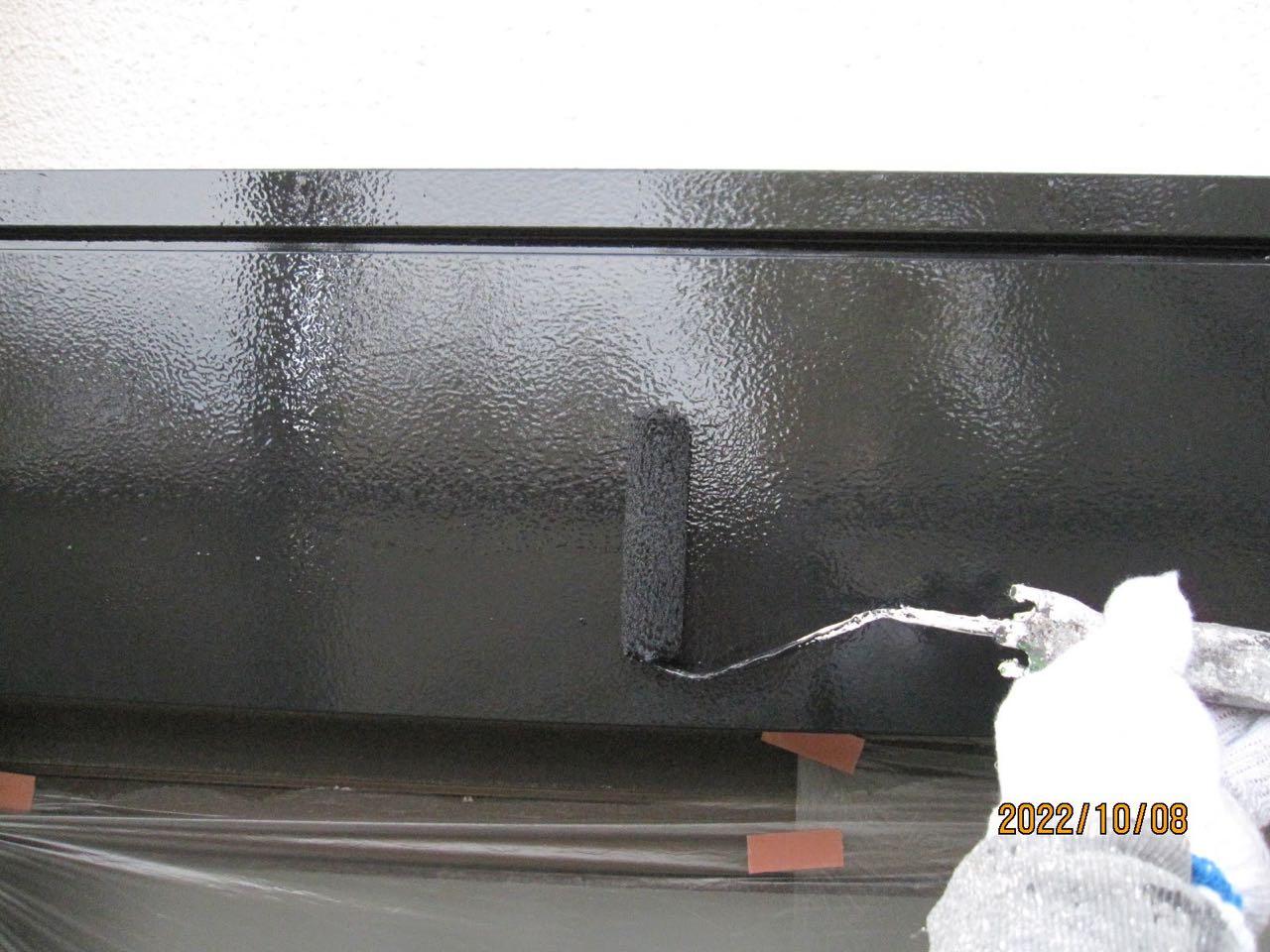 【シャッターボックス塗装】上塗り