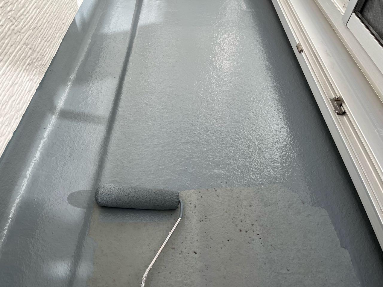 【防水工事】ウレタン防水塗布1回目